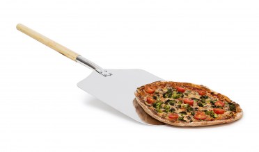 pizzaschieber kurz mit pizza zugeschnitten